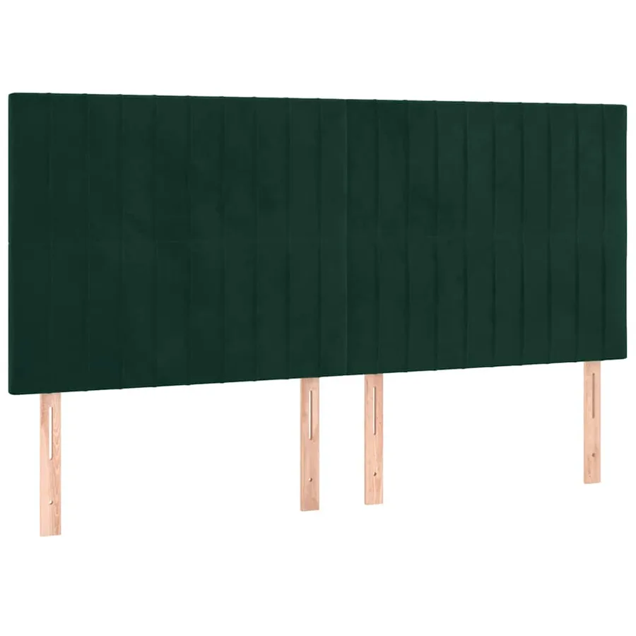 Sommier à lattes de lit et matelas Vert foncé 180x200cm Velours - 6