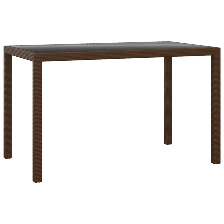 Ensemble à manger de jardin et coussins 3 pcs Poly rotin Marron - 3