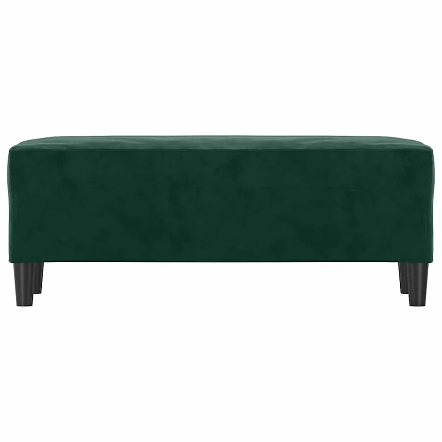 Banc Vert foncé 100x35x41 cm Velours - 3