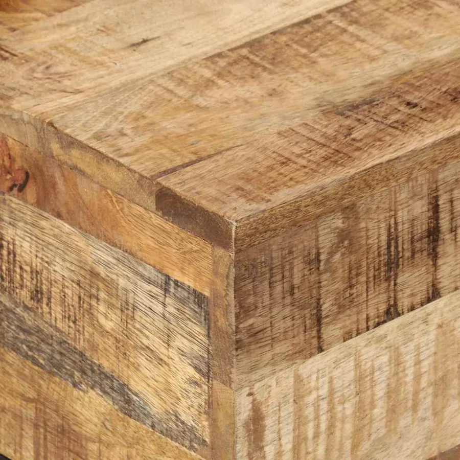 Table basse 68x68x41 cm Bois de manguier brut - 7