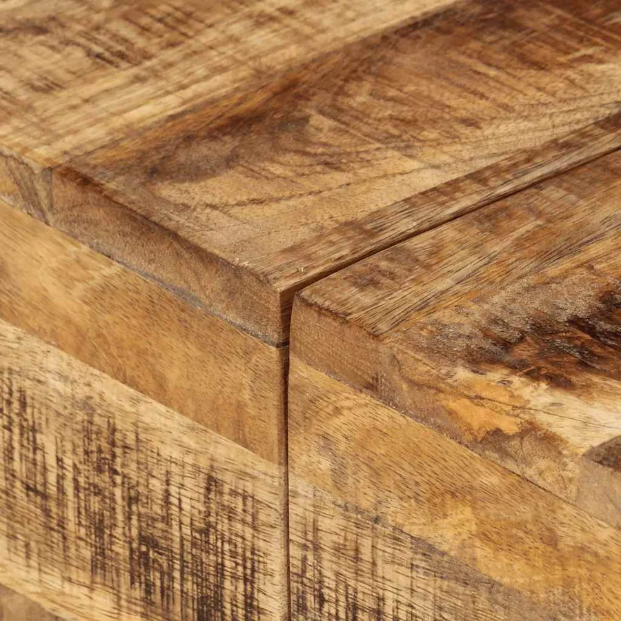 Table basse 68x68x41 cm Bois de manguier brut - 8