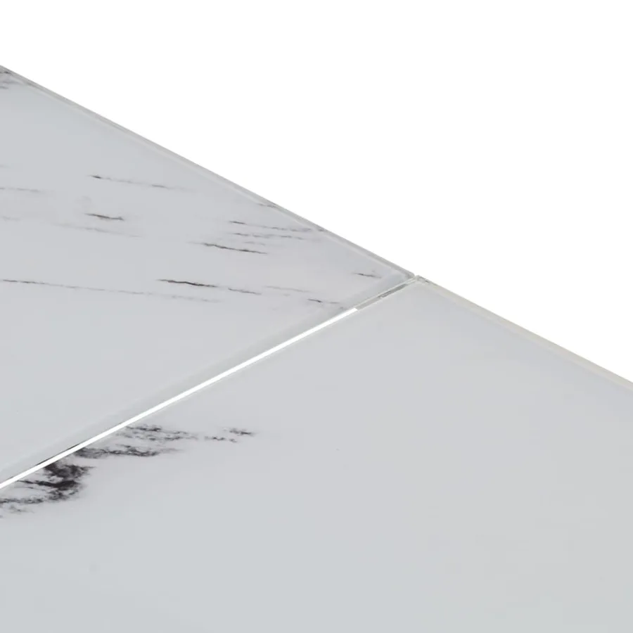 Table basse argenté acier inoxydable et verre trempé - 8