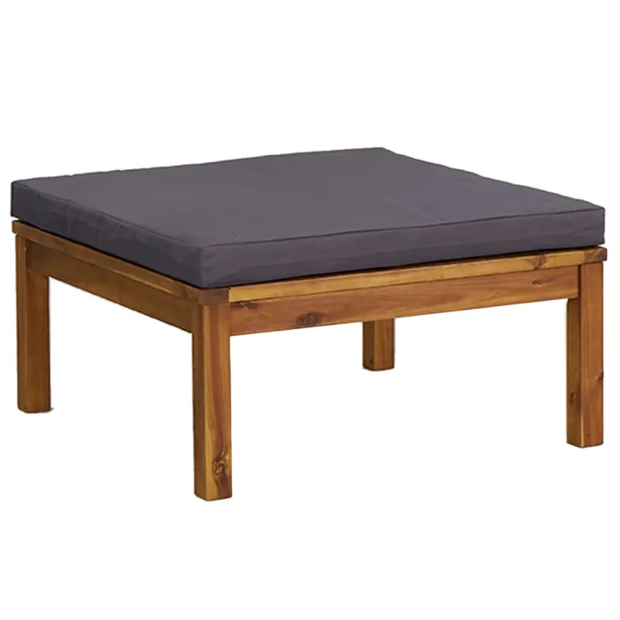 Salon de jardin 12 pcs avec coussin Bois d'acacia solide - 6