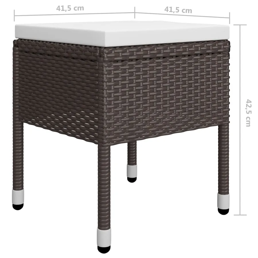 Ensemble à manger de jardin 5 pcs Marron - 10