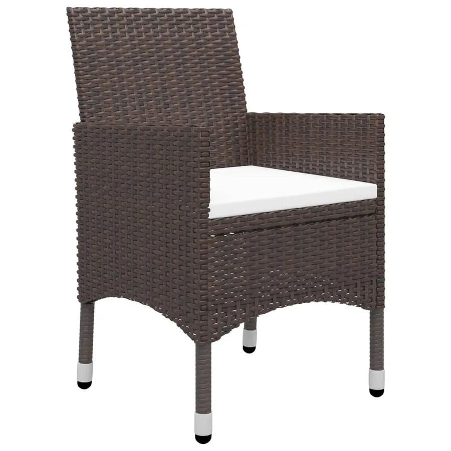 Ensemble à manger de jardin 5 pcs Marron - 3
