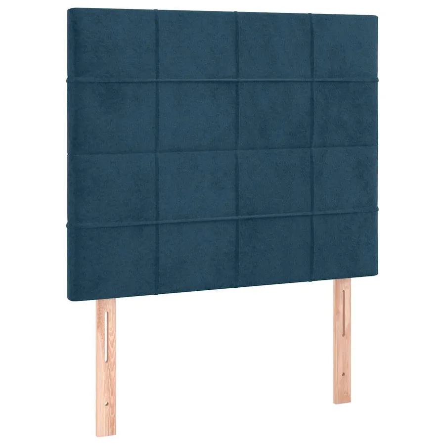 Sommier à lattes de lit et matelas et LED Bleu foncé 80x200 cm - 7