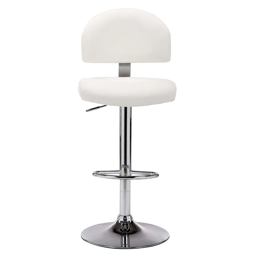 Tabouret de bar Blanc Similicuir - 2
