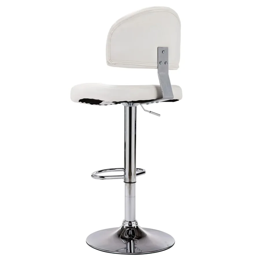 Tabouret de bar Blanc Similicuir - 3