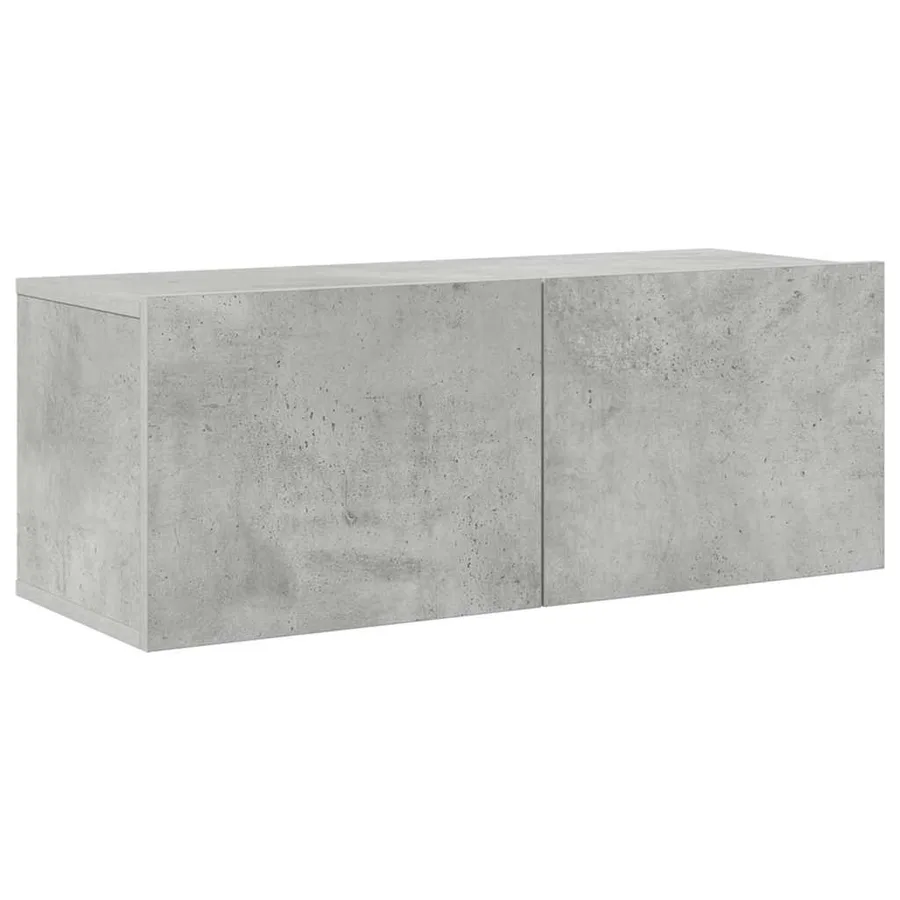 Ensemble de meubles TV 7 pcs Gris béton Bois d'ingénierie - 4