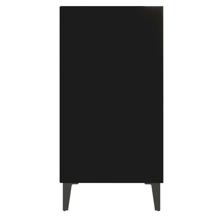 Buffet noir 57x35x70 cm bois d’ingénierie - 4