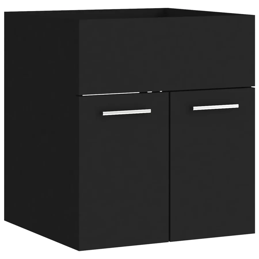 Ensemble de meubles de salle de bain Noir Aggloméré - 8