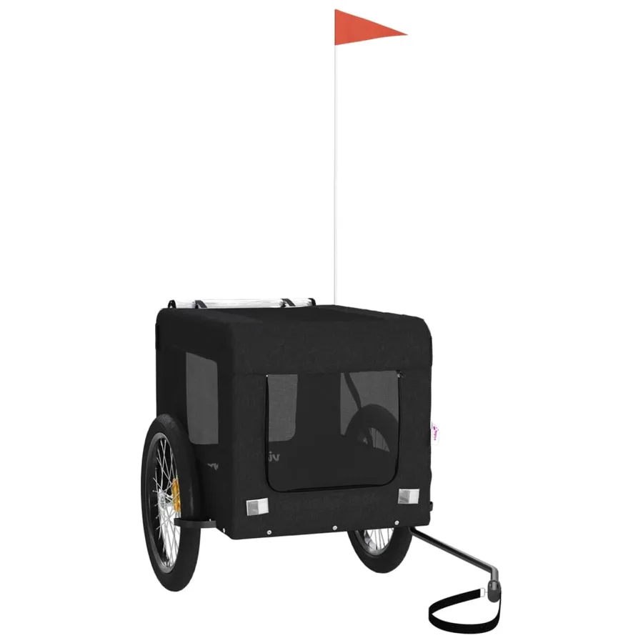 Remorque de vélo pour animaux de compagnie noir - 2