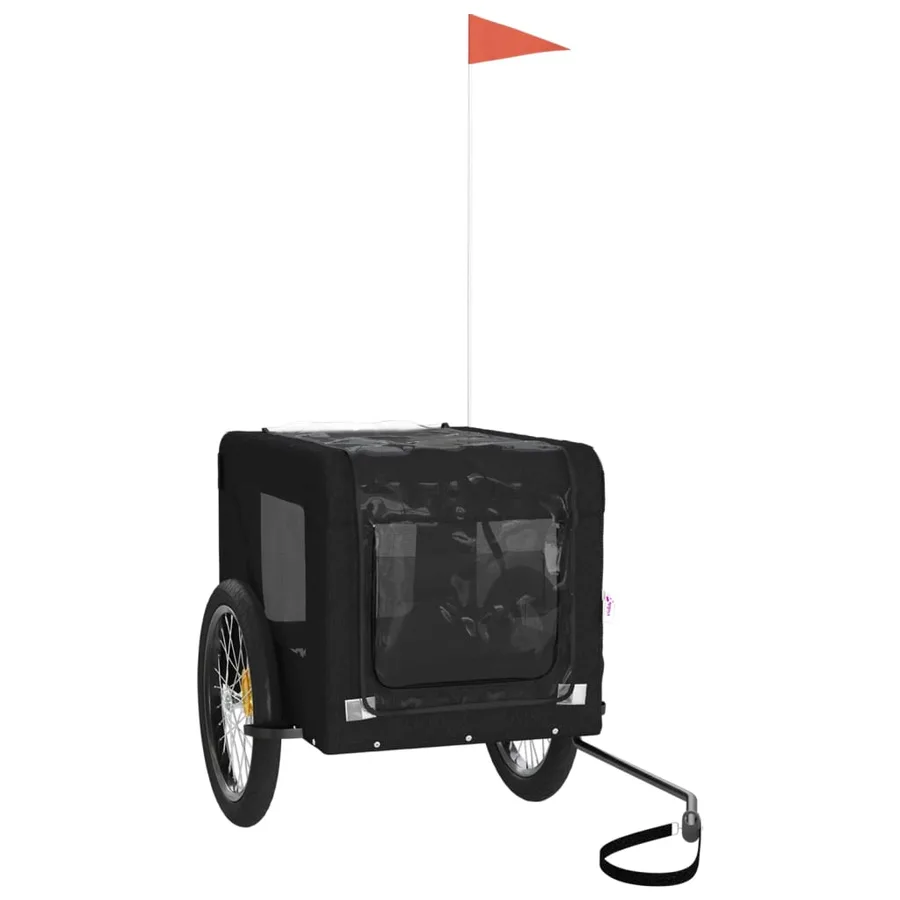 Remorque de vélo pour animaux de compagnie noir - 4