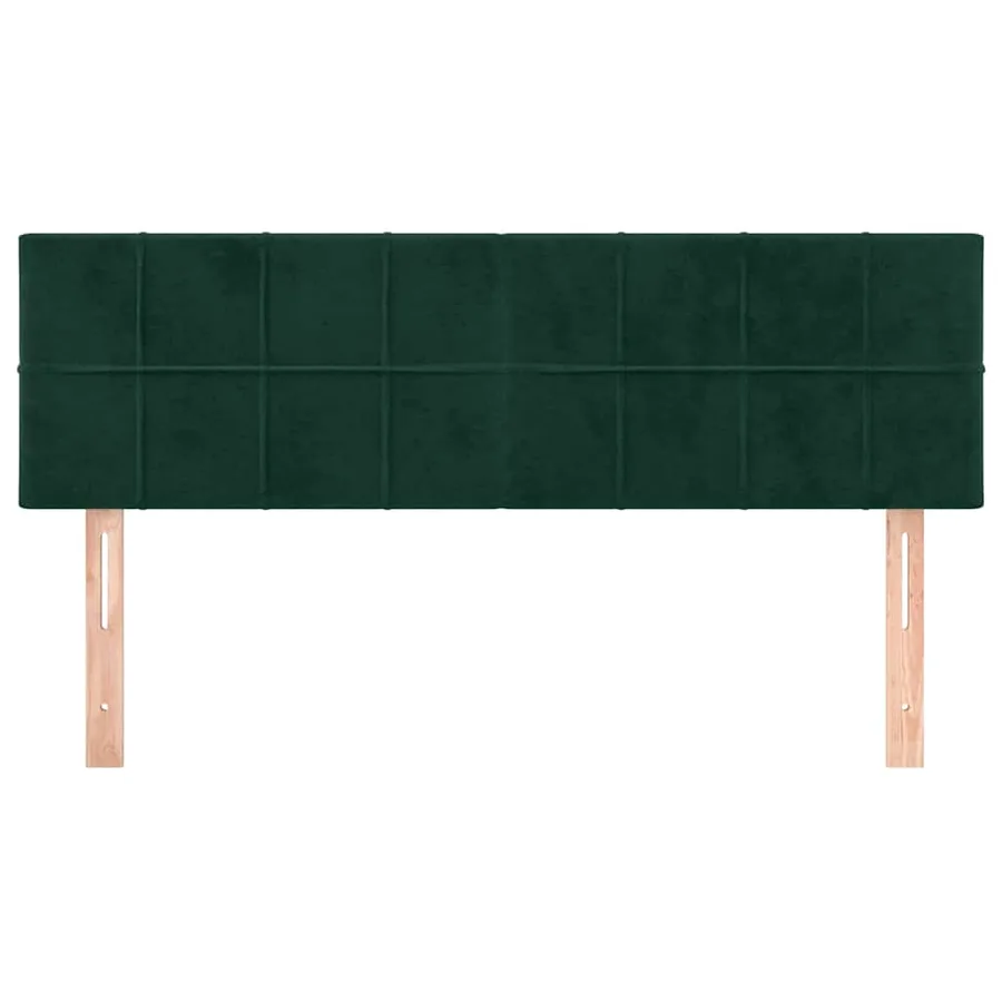 Têtes de lit Vert foncé 144x5x78/88 cm Velours - 3
