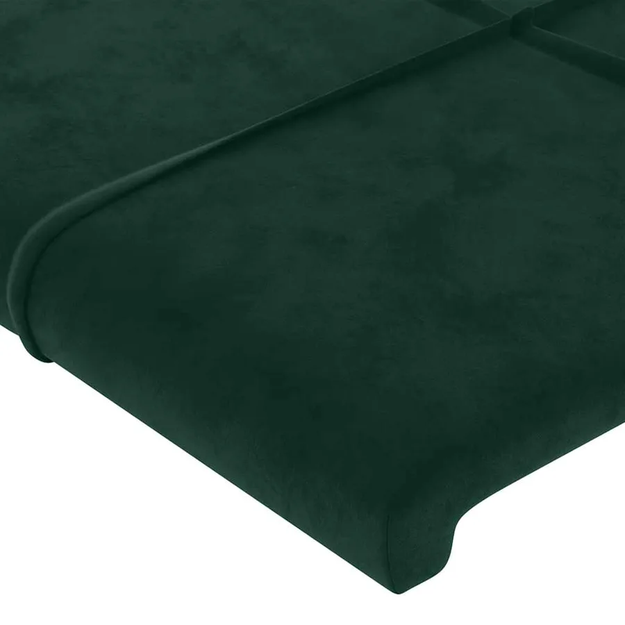 Têtes de lit Vert foncé 144x5x78/88 cm Velours - 4