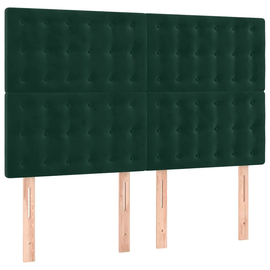 Sommier à lattes de lit matelas et LED Vert foncé 140x190 cm - 7