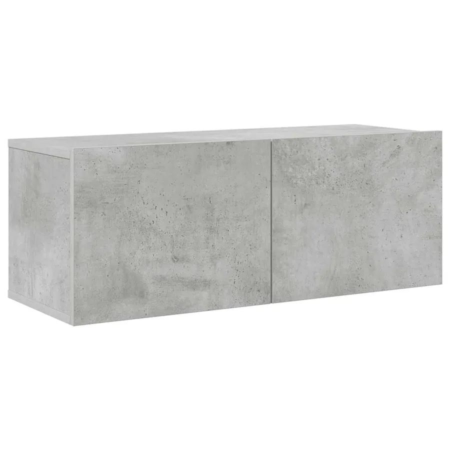 Ensemble de meubles TV 7 pcs Gris béton Bois d'ingénierie - 4