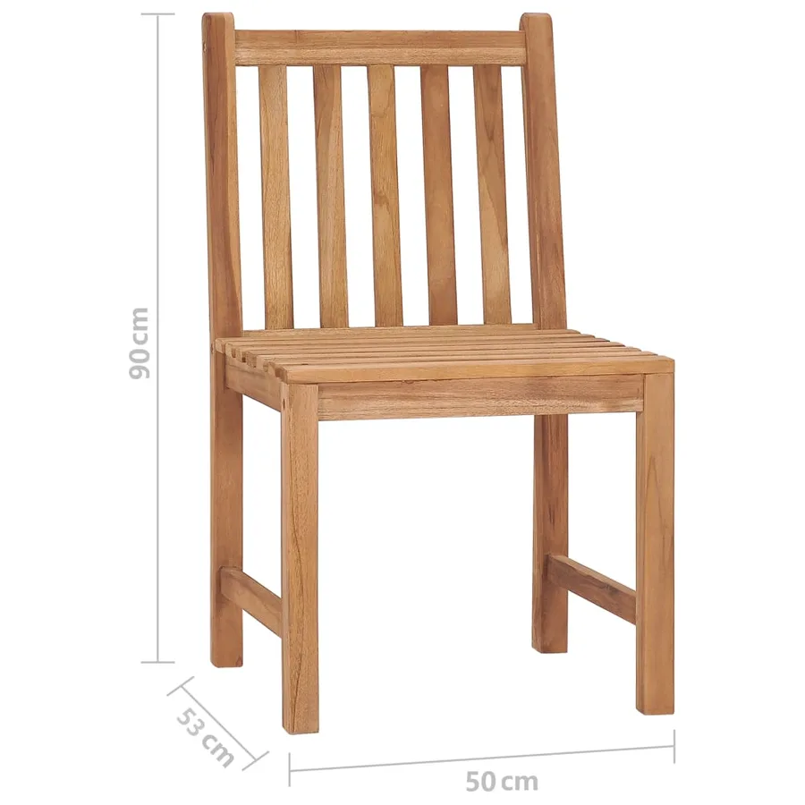 Chaises de jardin lot de 2 avec coussins Bois de teck massif - 10