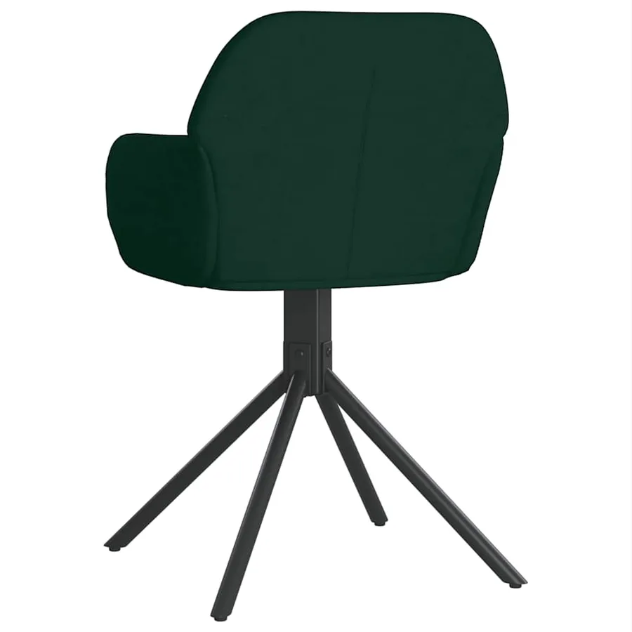 Chaises pivotantes à manger lot de 2 Vert foncé Velours - 6