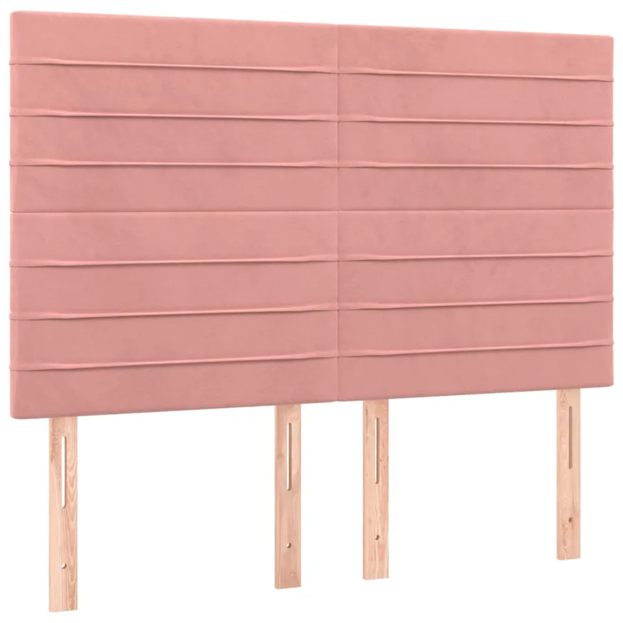 Sommier à lattes de lit avec matelas Rose 140x190 cm Velours - 5