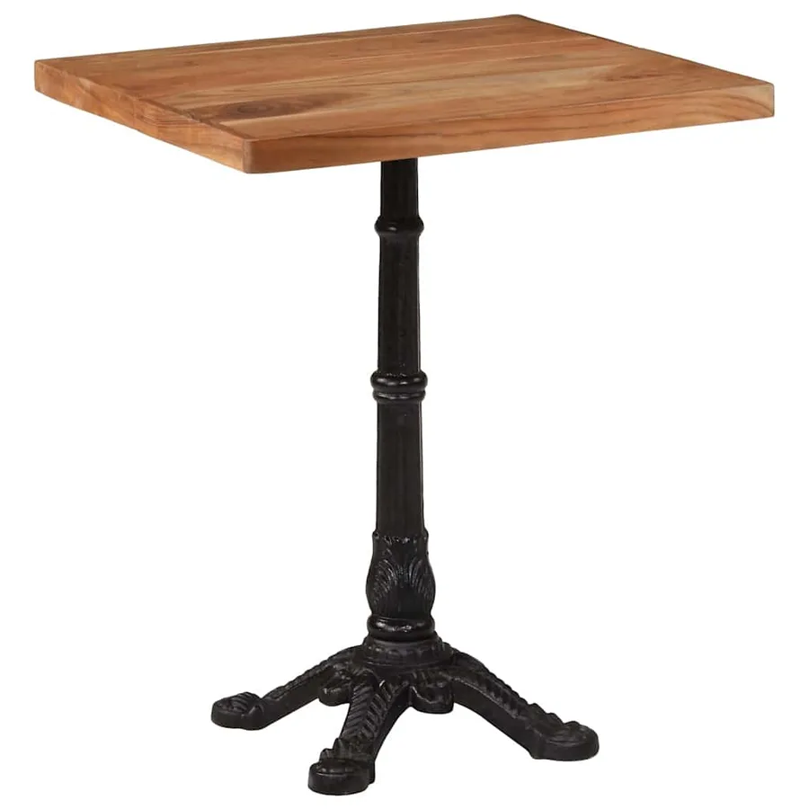Table de bistro 60x60x76 cm Bois d'acacia massif - 3
