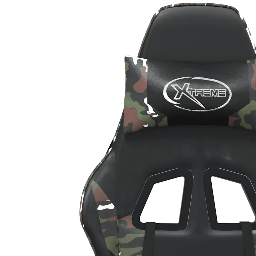 Chaise de jeu de massage Noir et camouflage Similicuir - 10