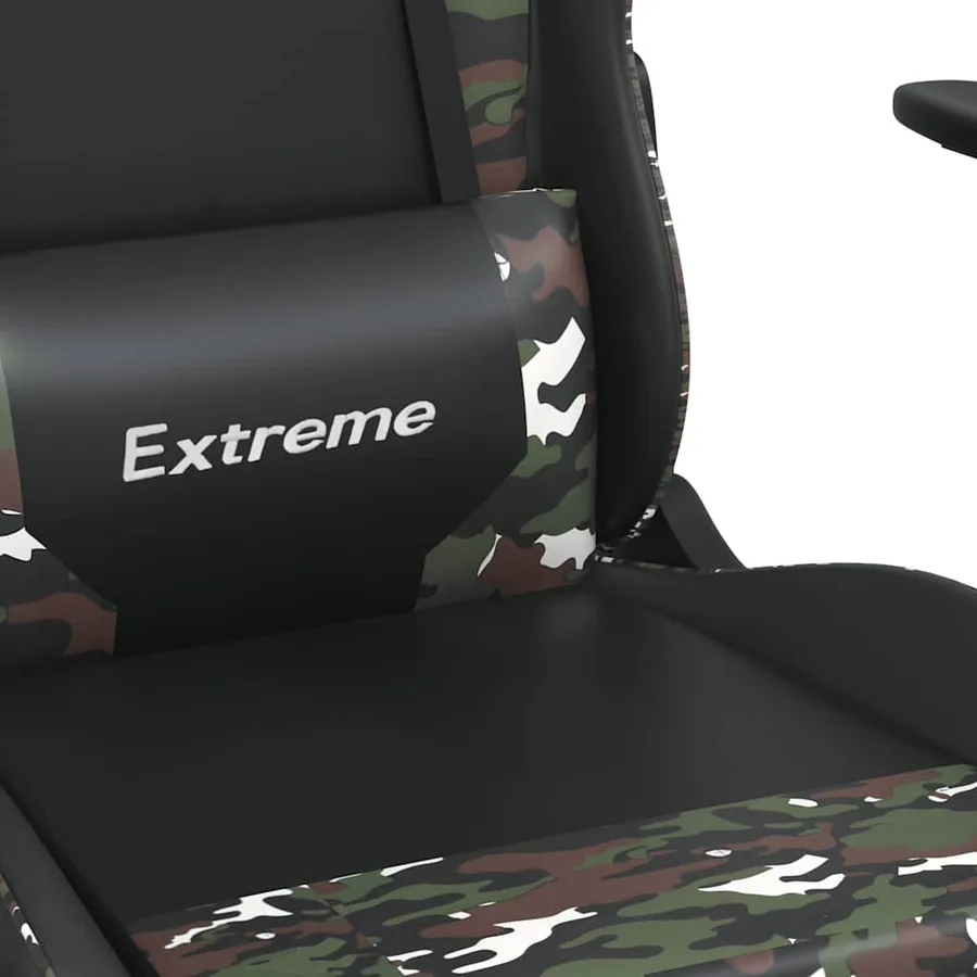 Chaise de jeu de massage Noir et camouflage Similicuir - 11