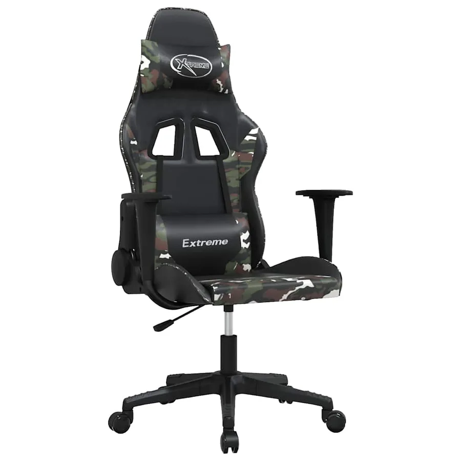 Chaise de jeu de massage Noir et camouflage Similicuir - 2