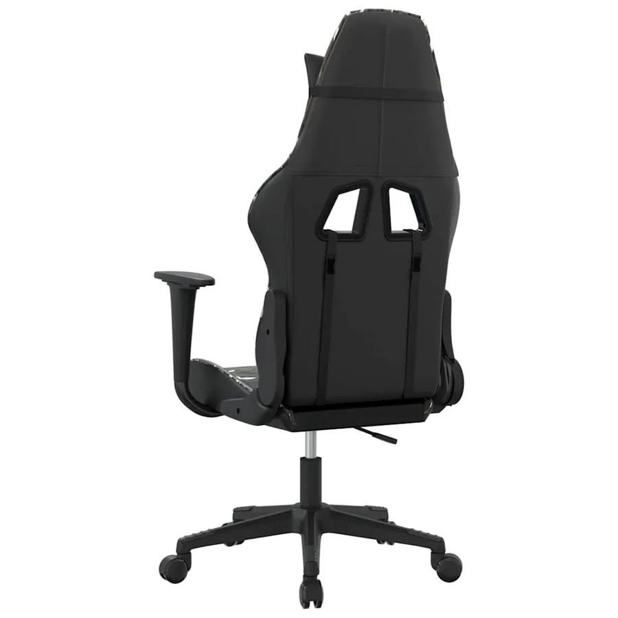 Chaise de jeu de massage Noir et camouflage Similicuir - 8
