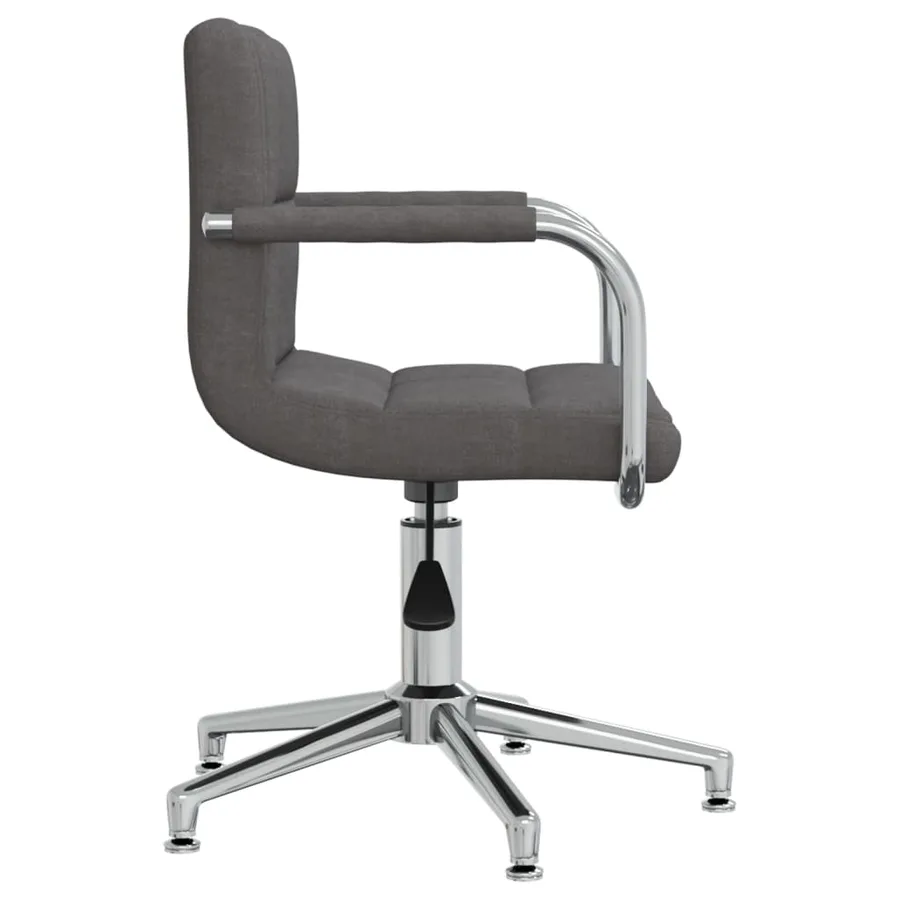 Chaise pivotante de salle à manger Gris foncé Tissu - 3