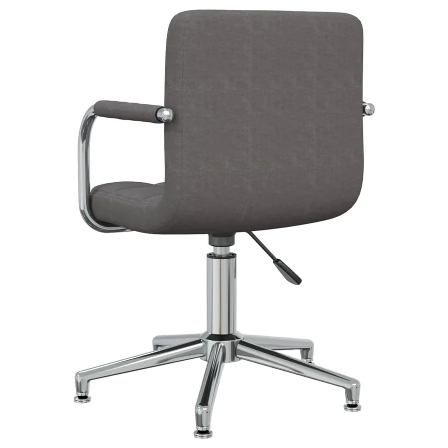Chaise pivotante de salle à manger Gris foncé Tissu - 4