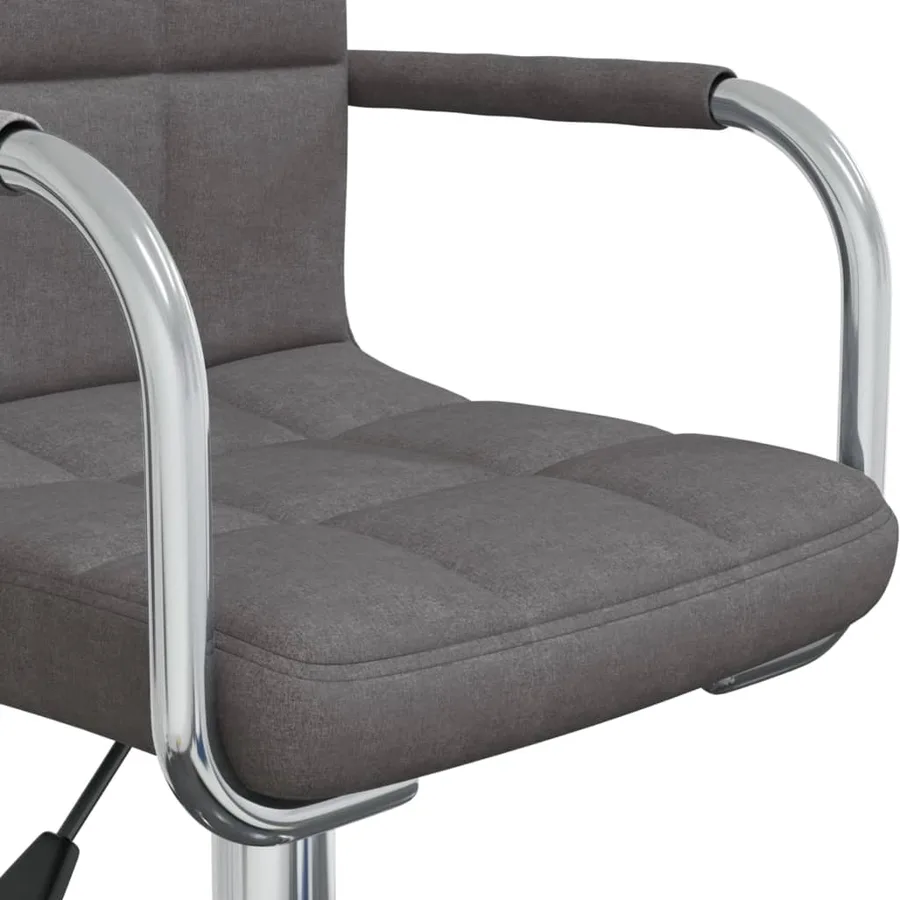 Chaise pivotante de salle à manger Gris foncé Tissu - 6