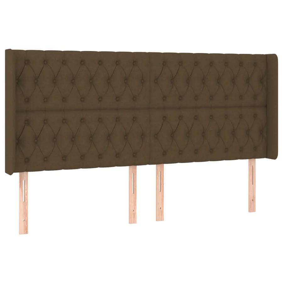 Sommier à lattes de lit matelas et LED Marron foncé 180x200cm - 7