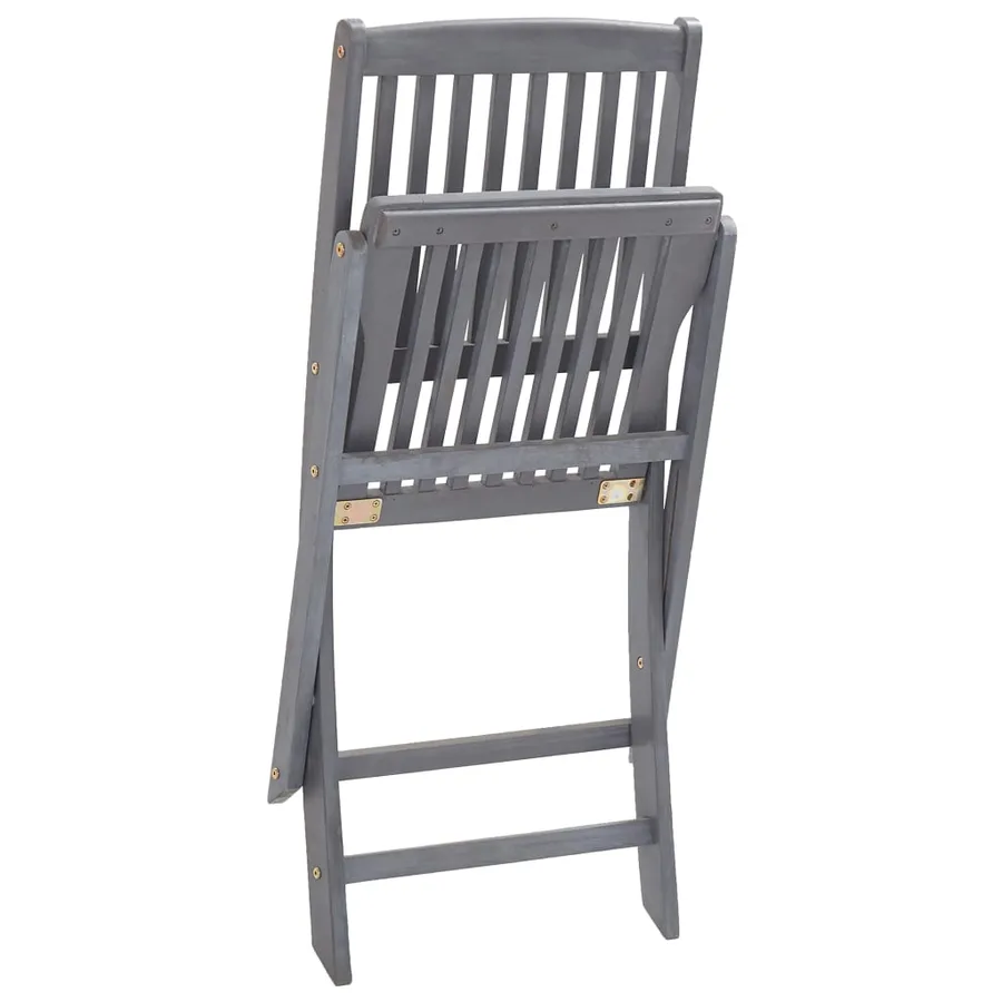 Chaises pliables d'extérieur lot de 2 et coussins Bois d'acacia - 5