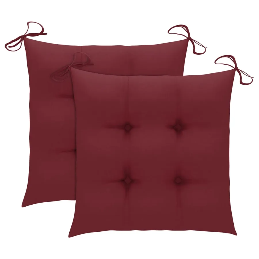 Chaises pliables d'extérieur lot de 2 et coussins Bois d'acacia - 8