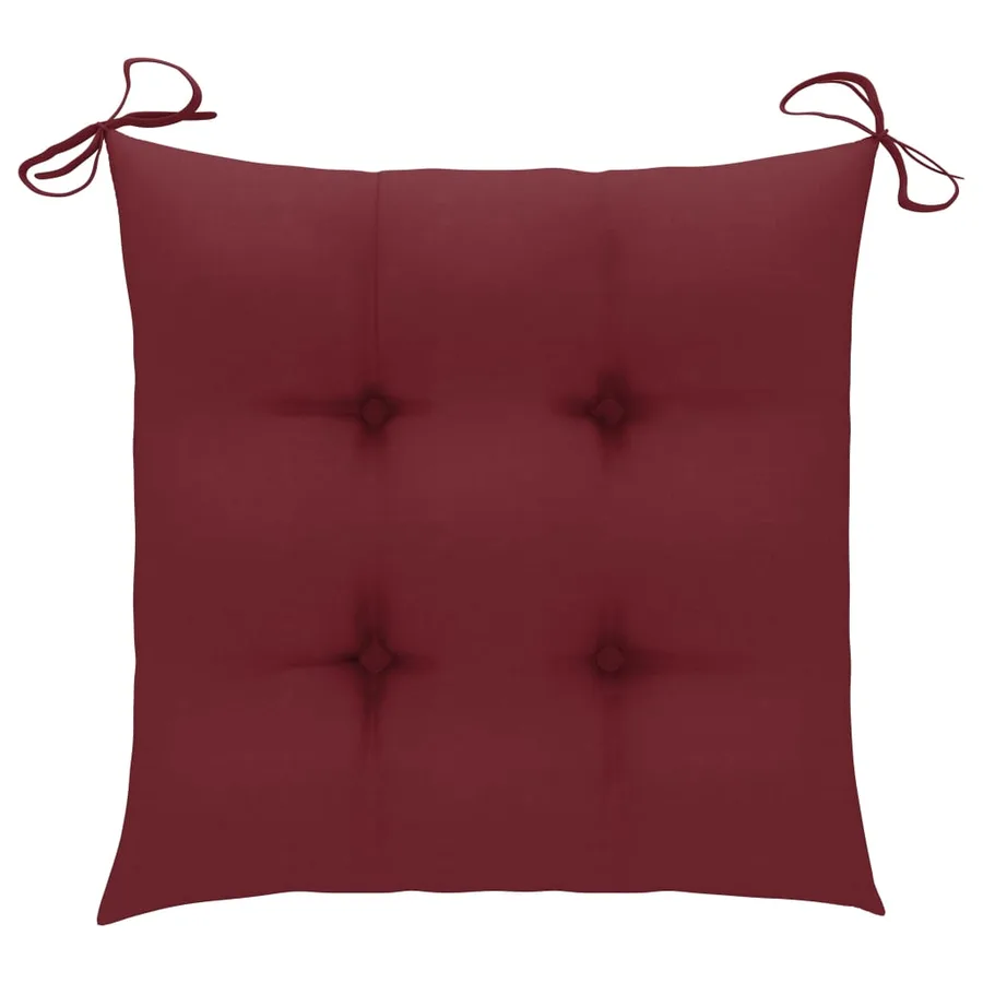 Chaises pliables d'extérieur lot de 2 et coussins Bois d'acacia - 9