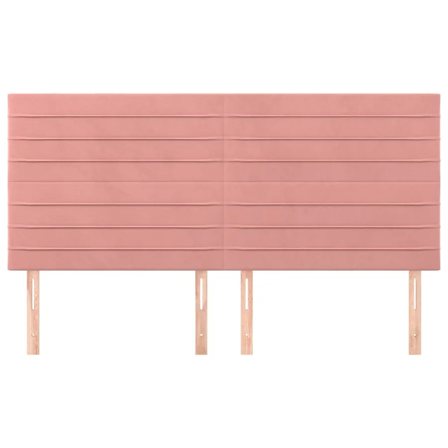 Tête de lit Rose 180x5x118/128 cm Velours - 3