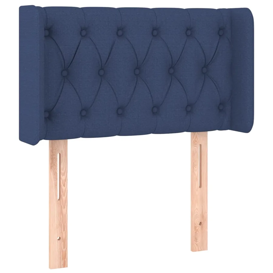Tête de lit avec oreilles Bleu 83x16x78/88 cm Tissu - 2