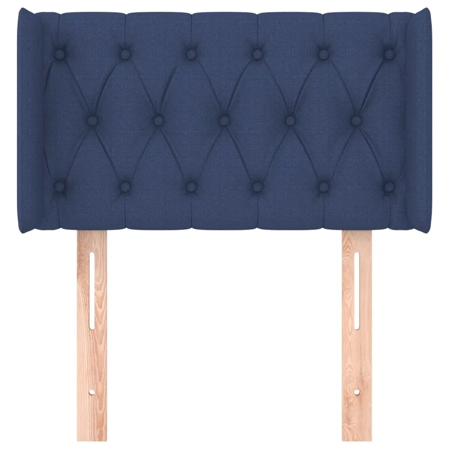 Tête de lit avec oreilles Bleu 83x16x78/88 cm Tissu - 3