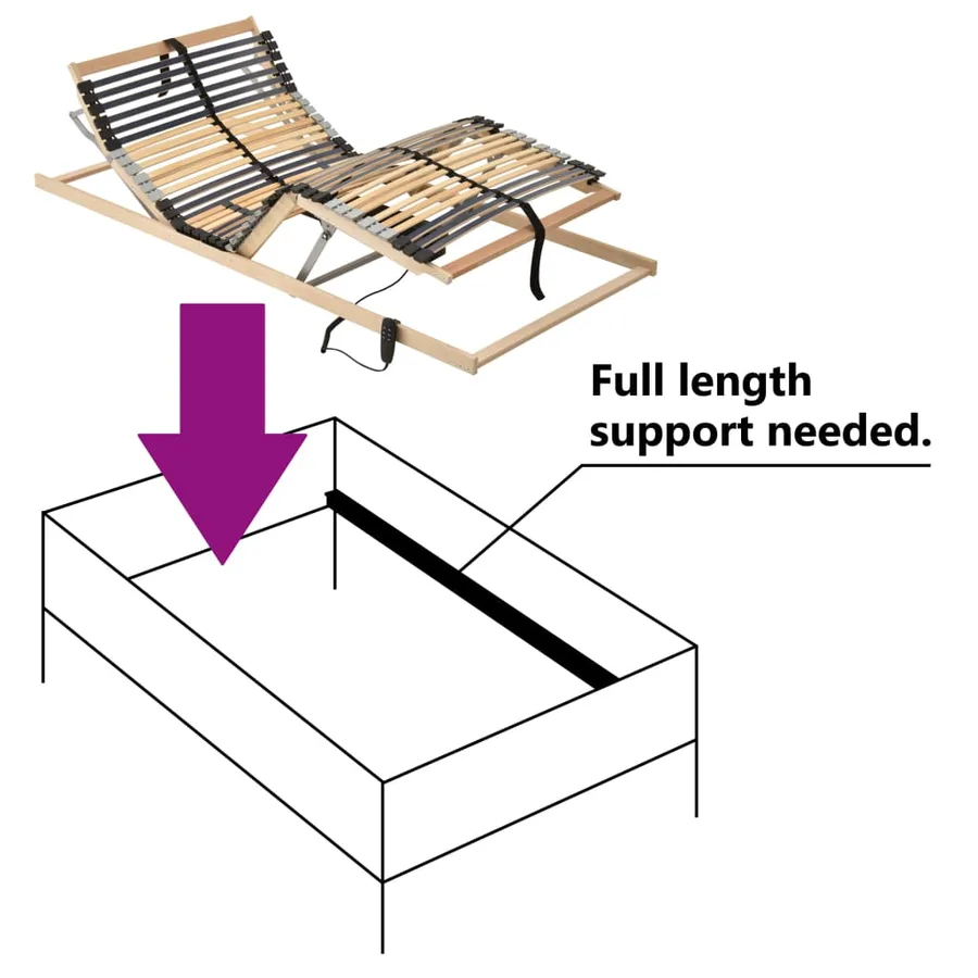 Sommier à lattes électrique sans matelas avec 7 zones 90x200 cm - 7