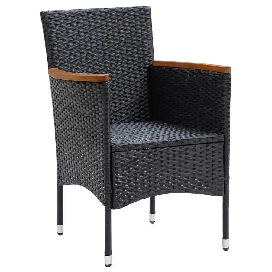 Ensemble à manger de jardin 9 pcs Noir - 10