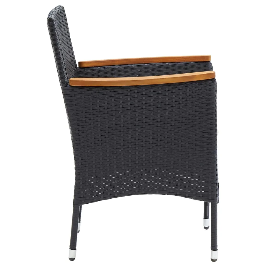 Ensemble à manger de jardin 9 pcs Noir - 11