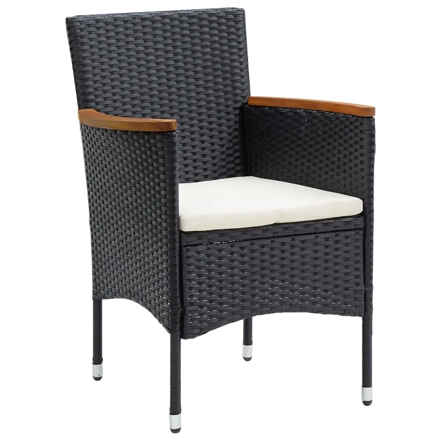 Ensemble à manger de jardin 9 pcs Noir - 8