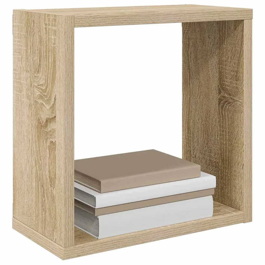 Étagères cube murales 6 pcs Chêne sonoma 30x15x30 cm - 4