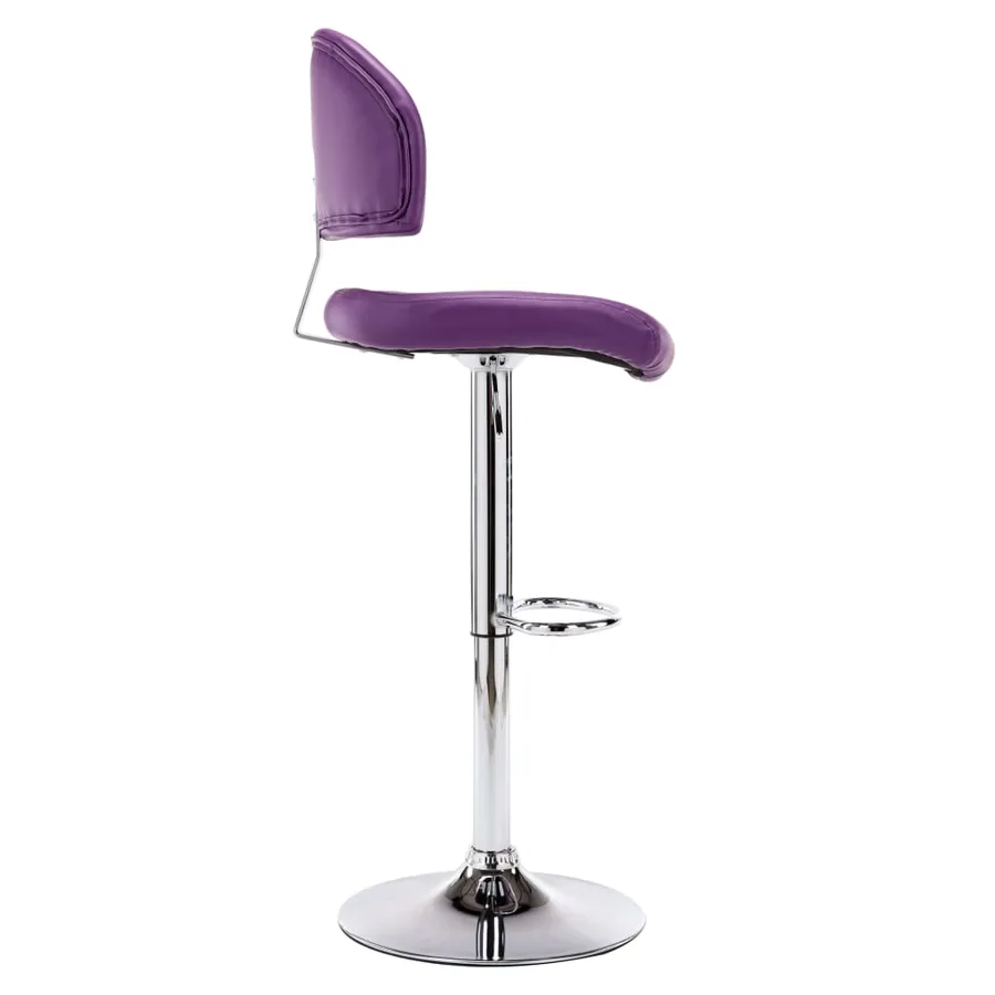 Tabourets de bar lot de 2 violet similicuir - 6