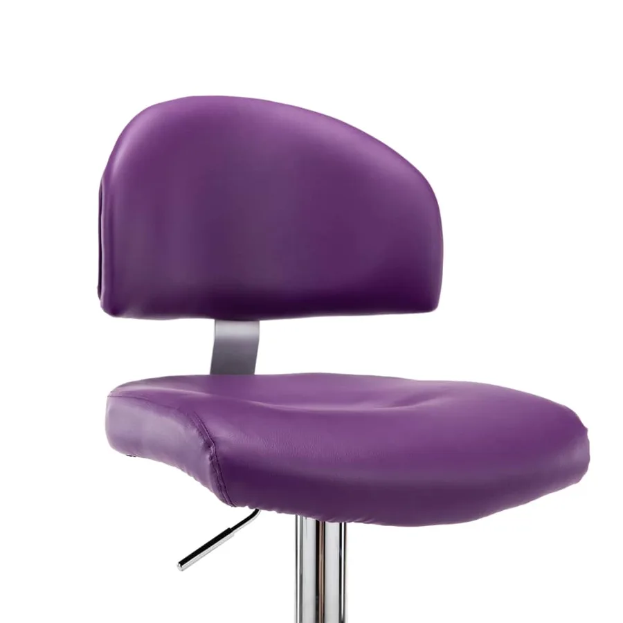 Tabourets de bar lot de 2 violet similicuir - 8