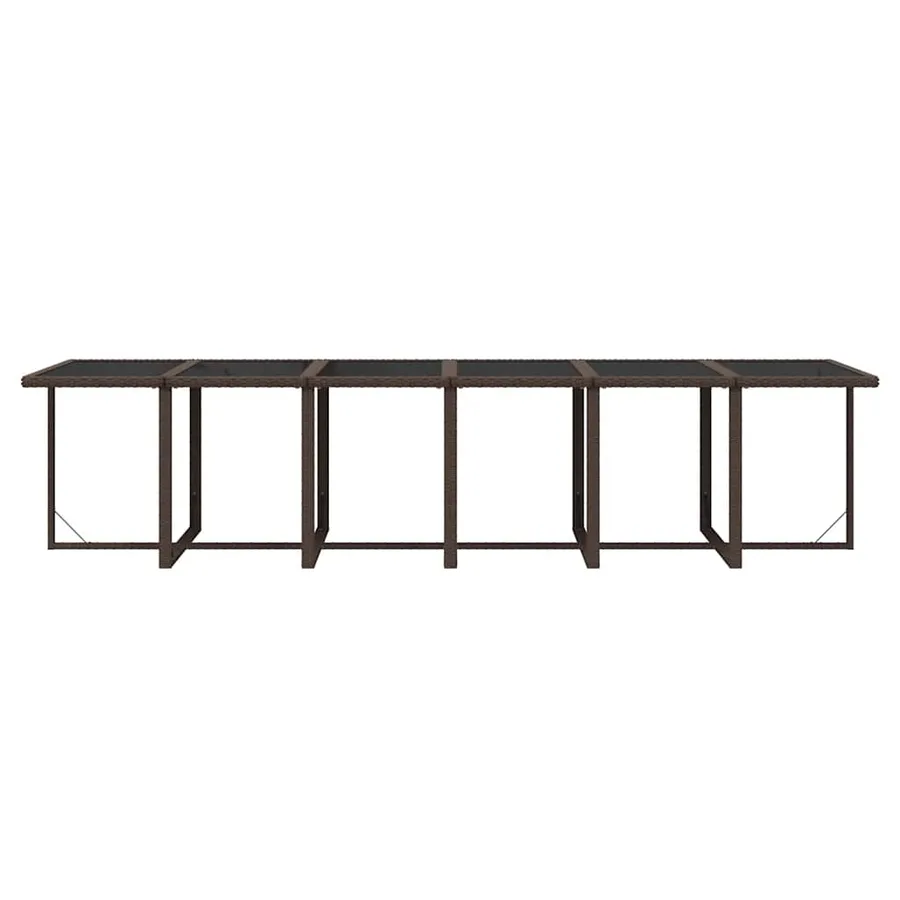 Ensemble à manger de jardin avec coussins 13 pcs Résine tressée - 8