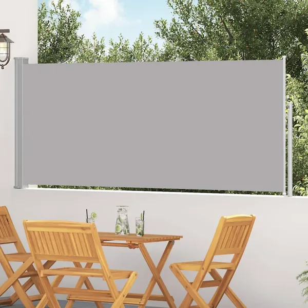 Auvent latéral rétractable 120 x 300 cm Gris