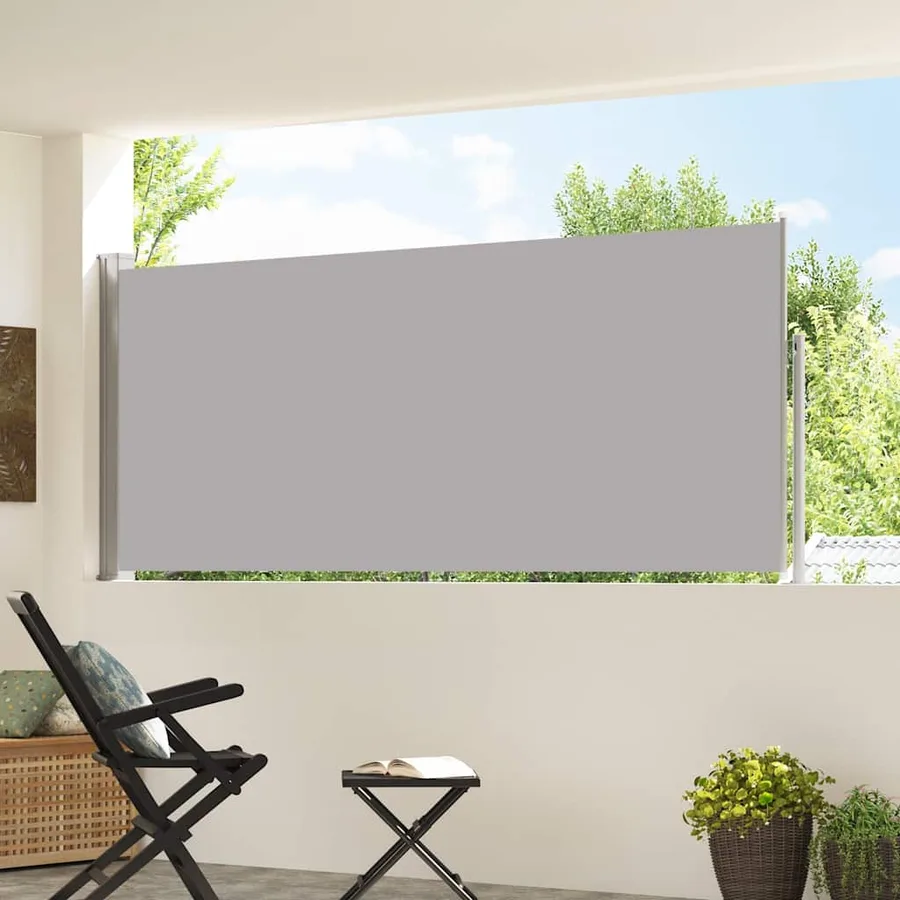 Auvent latéral rétractable 120 x 300 cm Gris - 3