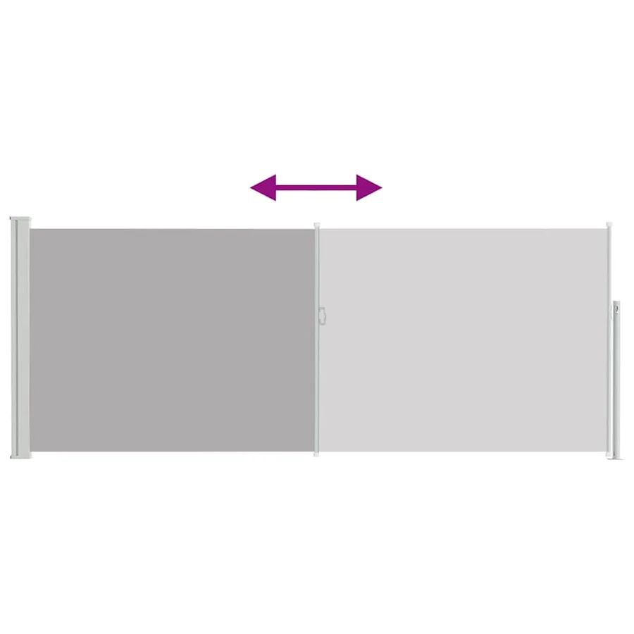 Auvent latéral rétractable 120 x 300 cm Gris - 8